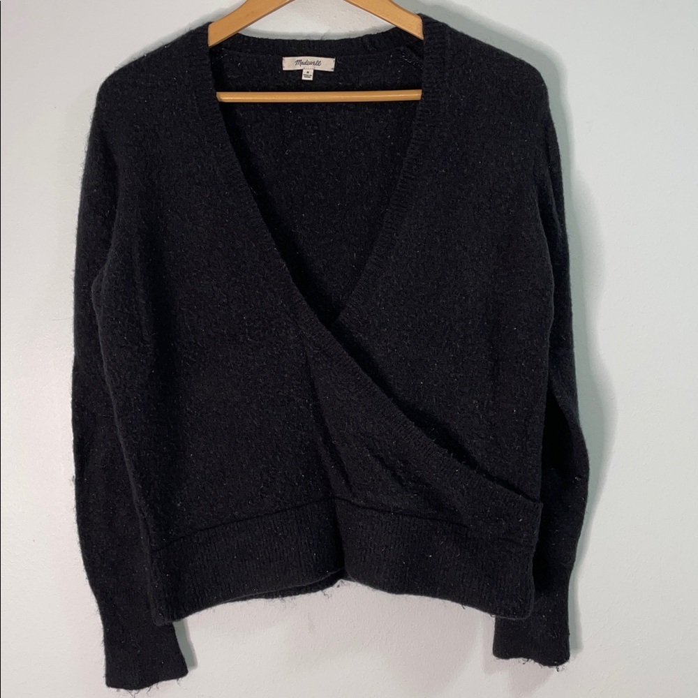 Madewell Wool Alpaca Faux Wrap Sweater